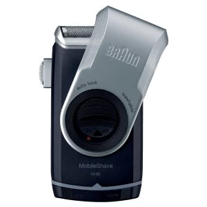 Image of Braun BRAM90 PocketGo M90 MobileShave Portable Shaver - Black / Silver