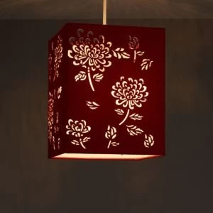 Image of Colours Beryl Claret Floral laser cut Light shade D810mm