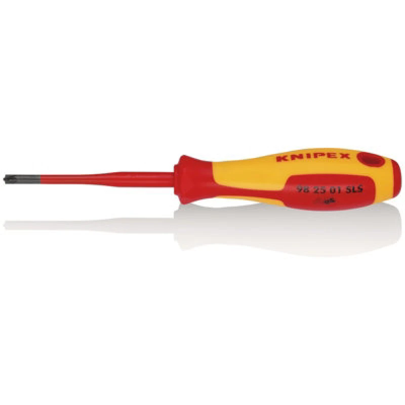Image of Knipex 98 25 01 Sls Vde Insulated Plus/minus Pozidriv Screwdriver, Pz/s1 X 80mm 28057
