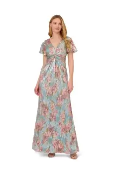 Image of Foiled Mesh Printed Gown