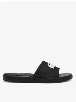 Image of Lacoste L.30 SLIDE 0922 1 CUJ BLK/WHT, Black/White, Size 2 Older