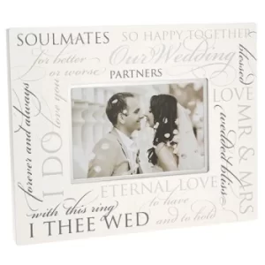 Image of Script Memories Frame Wedding