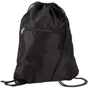 Image of Premium Gymsac Over Shoulder Bag - 14 Litres (One Size) (Black) - Quadra