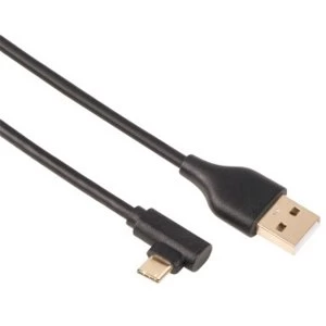 Image of Hama USB-C 2.0 cable 90° Angled Plug, gold-plated, twist-proof, 1.00 m