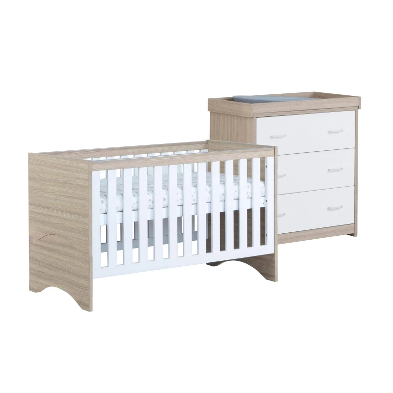 Image of Babymore Veni White Oak Room Set 2 PC White Oak unisex One size