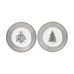 Image of Wedgwood Winter White Plates 20cm Set of 2 - White