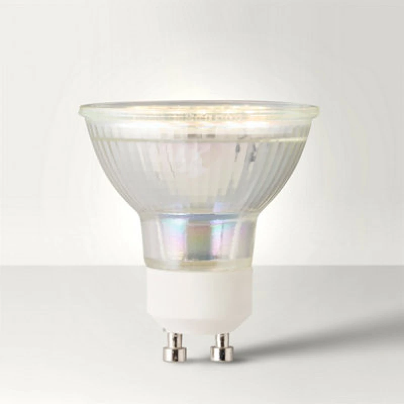 Image of ValueLights 6 Pack GU10 White Glass Bodied Spotlight LED 3W Warm White 3000K 280lm Light Bulb White