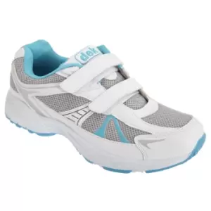 Image of Dek Womens/Ladies Moon Touch Fastening Joggers (3 UK) (White/Blue)