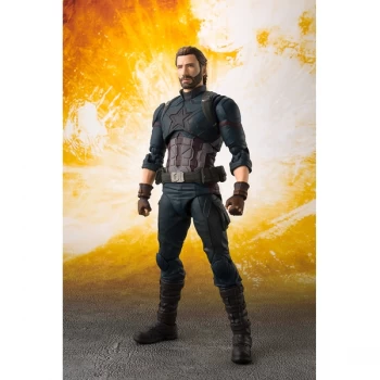 Image of Captain America (Avengers Infinity War) Bandai Tamashi Nations SH Figuarts Action Figure