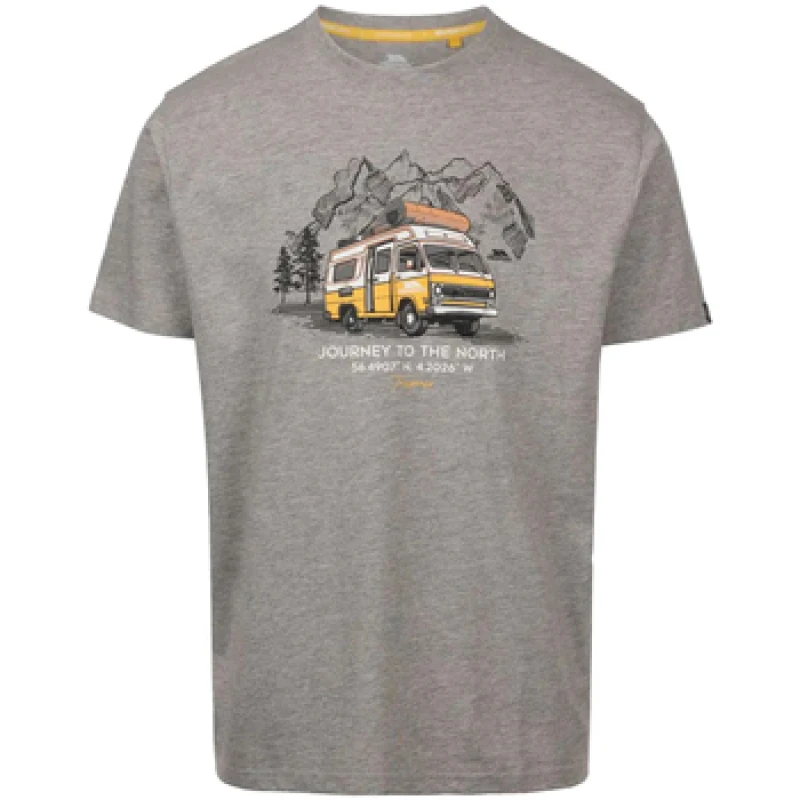 Image of Trespass Trespass Men Tokso T-Shirt in Grey Size: Medium Grey M Male 5063703608152