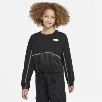 Image of Nike Icon Jersey Crew Sweatshirt Junior Boys - Black