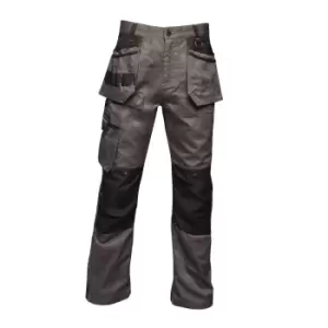 Image of Regatta Mens Incursion Work Trousers (28S) (Iron/Black)