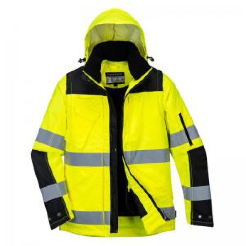 Image of Oxford Weave 300D Hi Vis Winter Pro Jacket C469YBRXXXL Colour: Yellow / Black