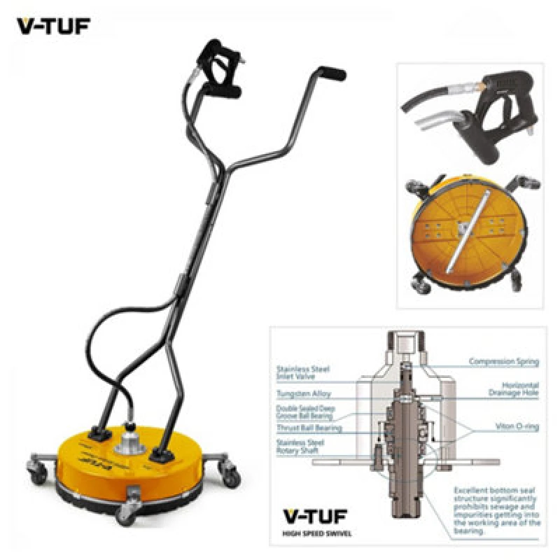 Image of V-Tuf 20" 508mm Poly Deck Patio Surface Cleaner - High Speed Swivel