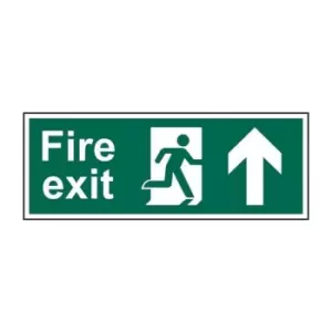 Image of Fire Exit (Man Arrow Up) - Sav (300 x 100mm)