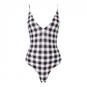 Image of Guess Guess Womens Gingham Deep V Neckline - FW98