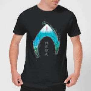 Image of Aquaman Mera Logo Mens T-Shirt - Black - S