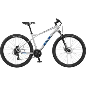 Image of 2021 GT Aggressor Expert Hardtail Mountain Bike in Silver