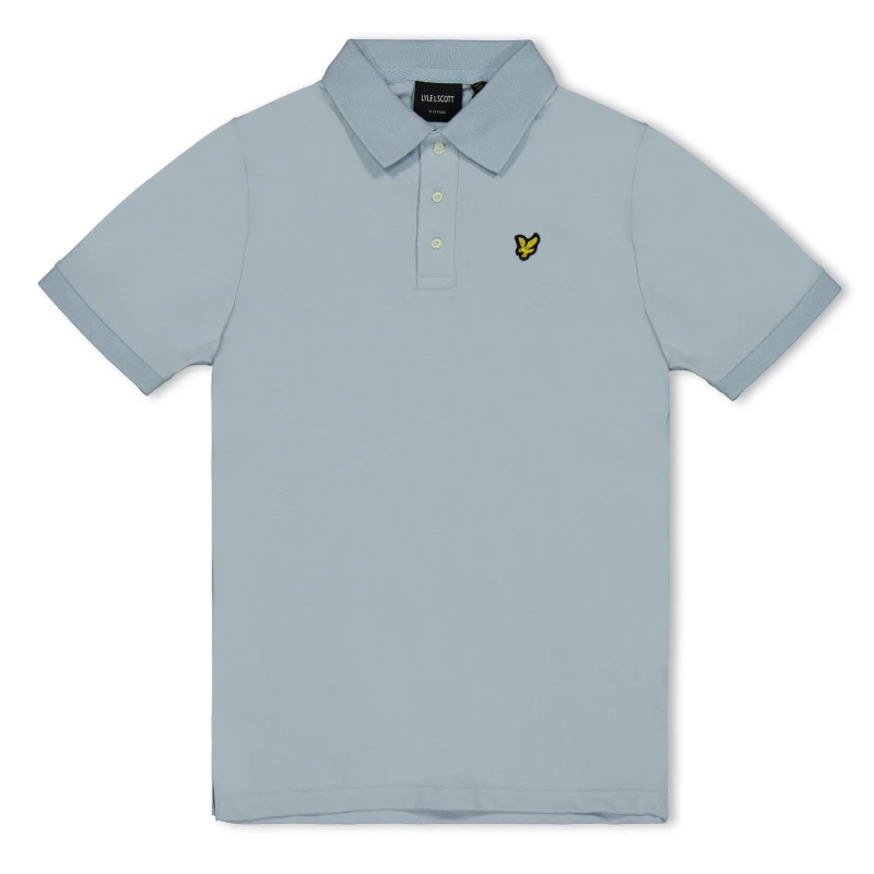 Image of Lyle and Scott Kids Short Sleeve Polo Shirt Opal Blue W596 male 8-9Y