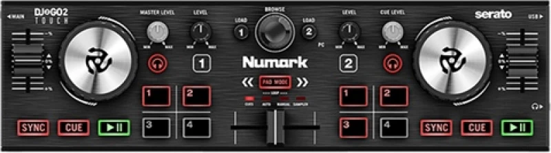 Image of Numark DJ2GO2 Touch 2 Deck USB DJ Controller Grade Excellent Used