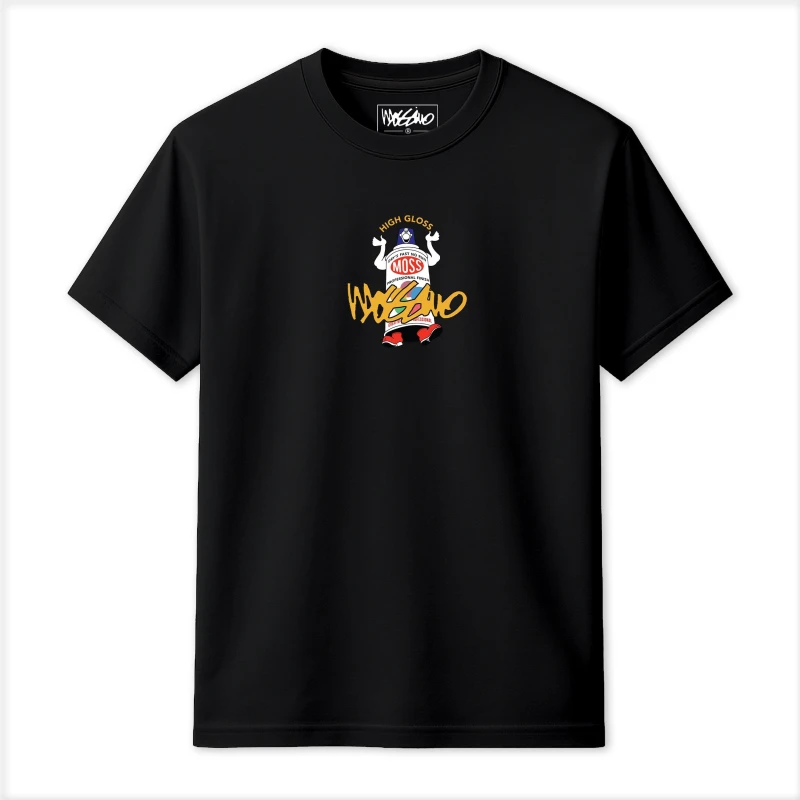 Image of Mossimo Mens High Gloss T-Shirt Black male Small