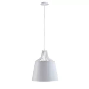 Image of Lea Dome Pendant Ceiling Light White, 38cm, 1x E27