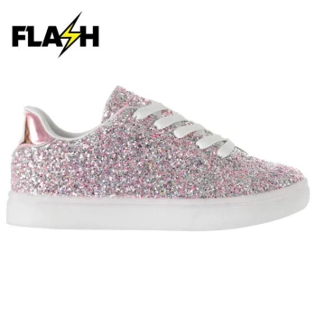 Image of Fabric Flash Childrens Trainers - Glitter