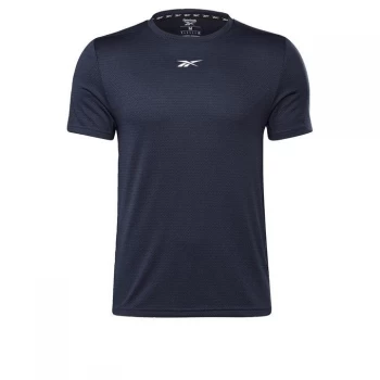Image of Reebok Workout Ready M lange T-Shirt Mens - Vector Navy