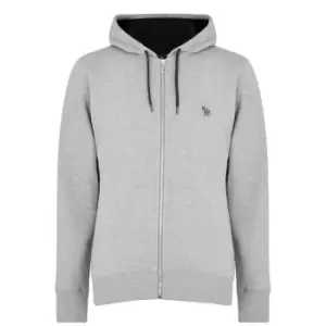 Image of Paul Smith Regular Zip Zebra Hoodie - Grey