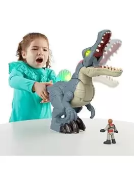 Image of Imaginext Jurassic World Ultra Snap Spinosaurus Dinosaur Figure
