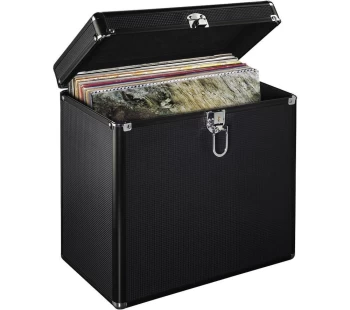 Image of HAMA 50 LP Vinyl Record LP Storage Case - Black