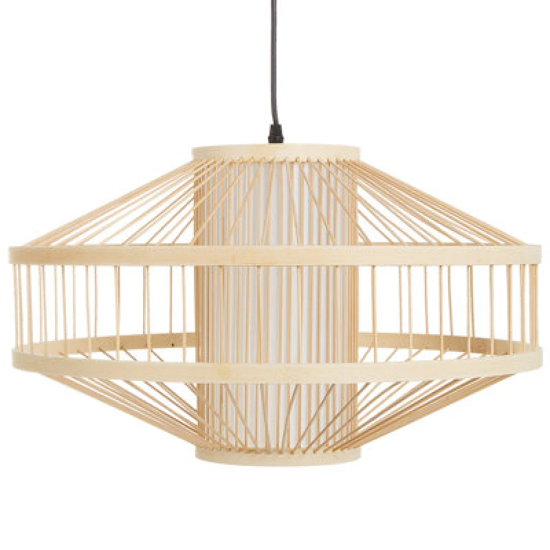Image of Beliani Pendant Lamp Karaj Bamboo Wood Natural