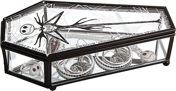 Image of The Nightmare Before Christmas Jack jewellery tray Storage Box Black silver Onesize Women