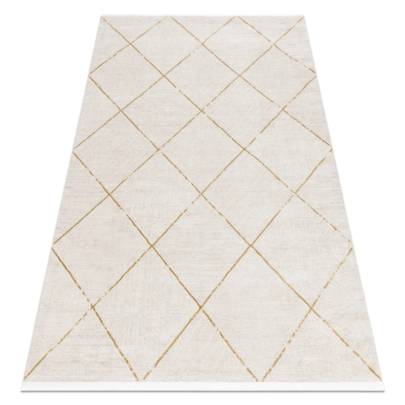 Image of RugsX Duke Rug in Yellow Size: 80cm x 150cm Yellow Unisex 80cm x 150 cm