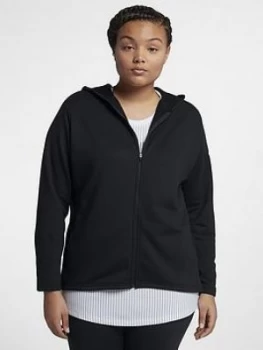 Image of Nike Training Dry Full Zip Hoodie Curve Black Size 26 283X Women