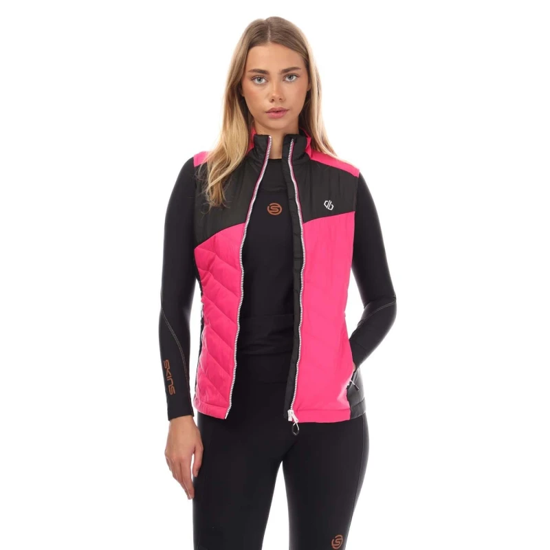 Image of Dare 2b Ascending Lightweight Padded Gilet Pink Black female 8