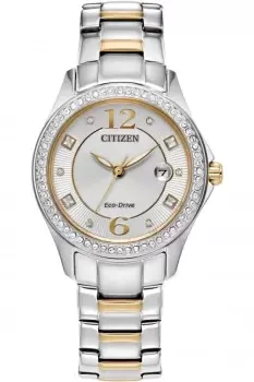 Image of Ladies Citizen Eco-Drive Silhouette Crystal Watch FE1146-71A