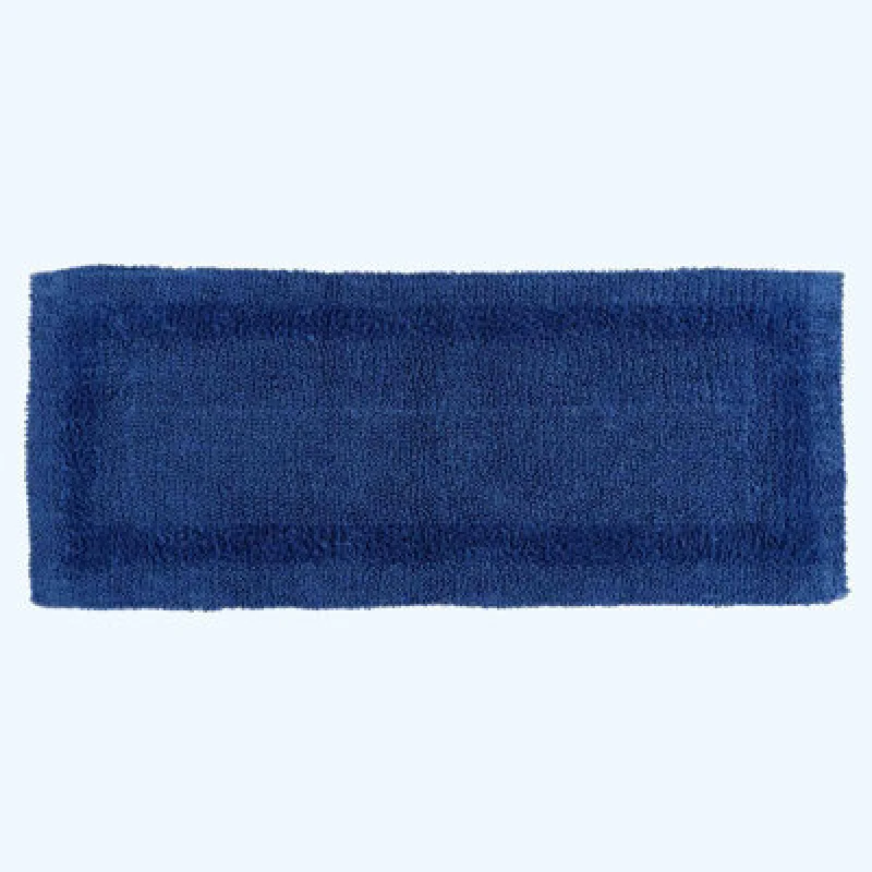Image of Homescapes Luxury Reversible Bath Mat Runner - Navy Blue