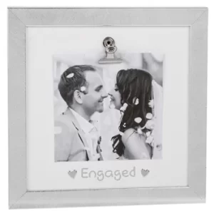 Image of Silver Clip Frame Engaged 4x4