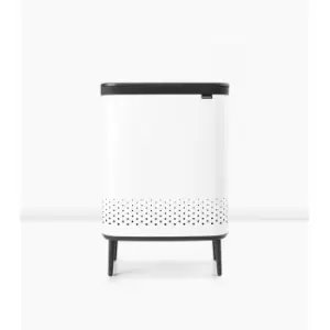 Image of Brabantia Bo Laundry Bin, 2 x 45L with Plastic Lid - White
