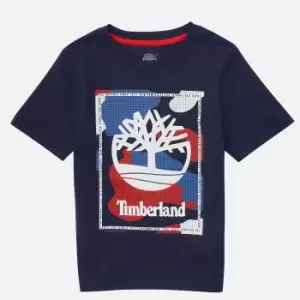 Image of Timblerland Boys' Short Sleeve T-Shirt - Navy - 8 Years
