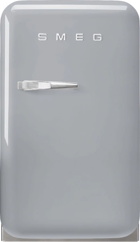 Image of Smeg 50s Style Right Hand Hinged Minibar FAB5RSV6 72cm Fridge - Silver - C Rated