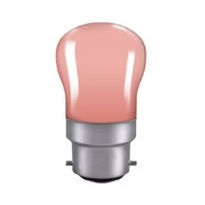 Image of Crompton 15W Small Bayonet Cap Pygmy Sign Bulb - Pink