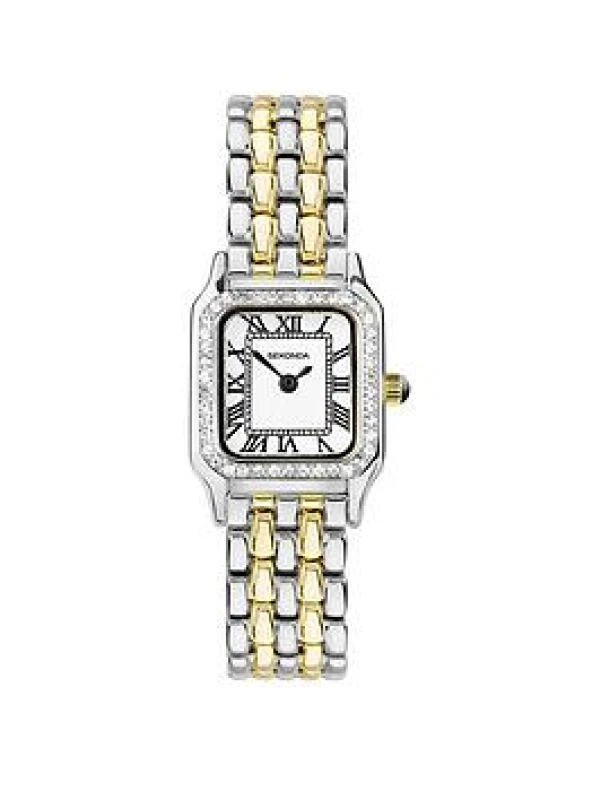 Image of Sekonda Sekonda Women Stone Set Two Tone Bracelet Watch