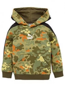 Image of Puma Classics Graphics Camo Printed Hoodie - Multi
