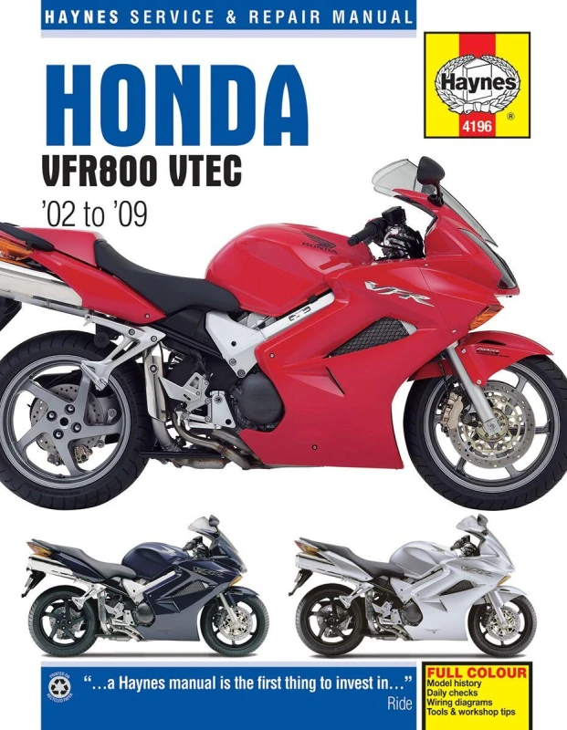 Image of 4196 - Haynes Repair Manual For Honda VFR 800 2002-2009 4196