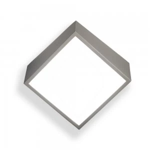 Image of Flush Wall Light Square 2x5W G9 LED (not incl.), Silver, IP44