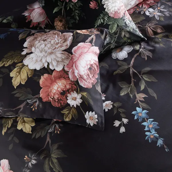 Image of Graham & Brown Hague Fleurs Cushion, Black