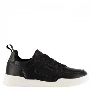Image of Lyle and Scott Gilzean Leather Trainers - True Black 572