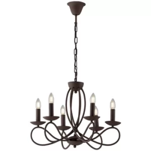 Image of GINEVRA 6 Light Chandeliers Corten 56x42cm